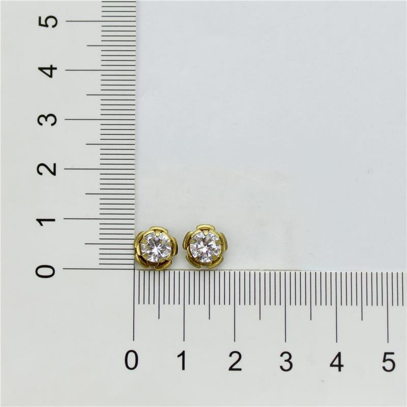 BRINCO FORTUNATO FLORAL COM ZIRCÔNIA CRISTAL NO BRUTO