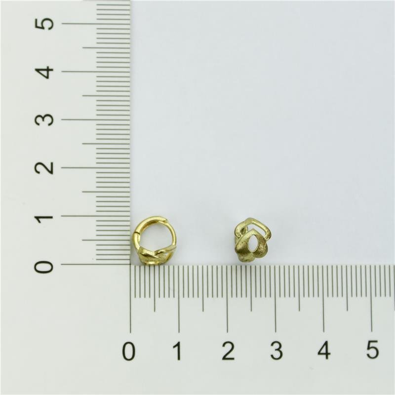 BRINCO FORTUNATO ARGOLINHA CLICK CORAÇÃO VAZADO NO BRUTO