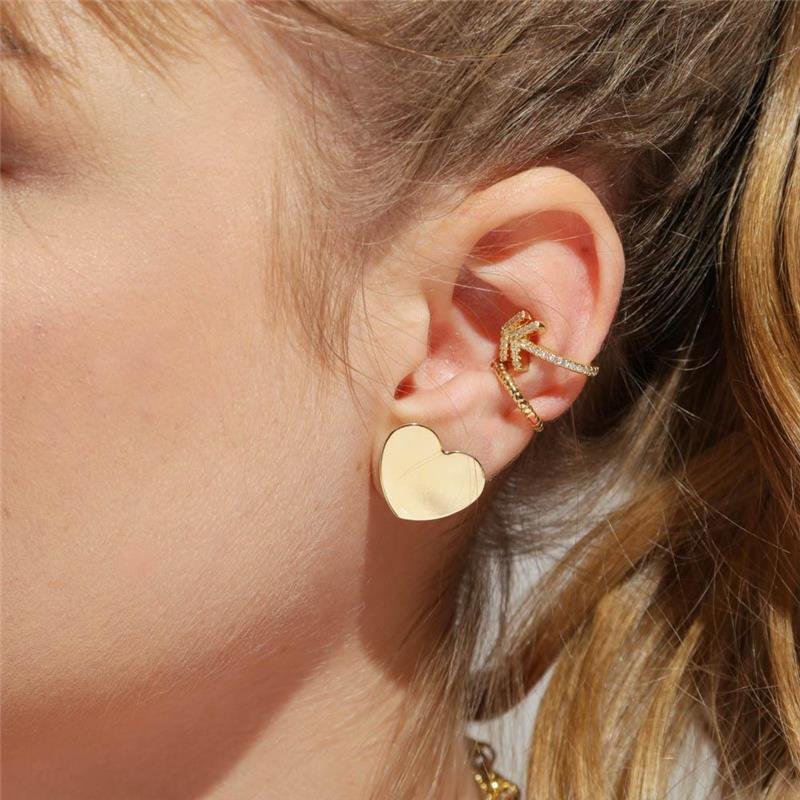 PIERCING FAKE FORTUNATO SETA DUPLA CRAVEJADO ZIRCÔNIA CRISTAL NO BRUTO