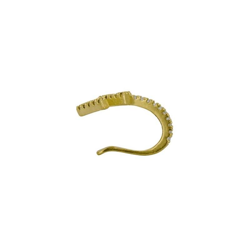 PIERCING FAKE FORTUNATO SETA DUPLA CRAVEJADO ZIRCÔNIA CRISTAL NO BRUTO