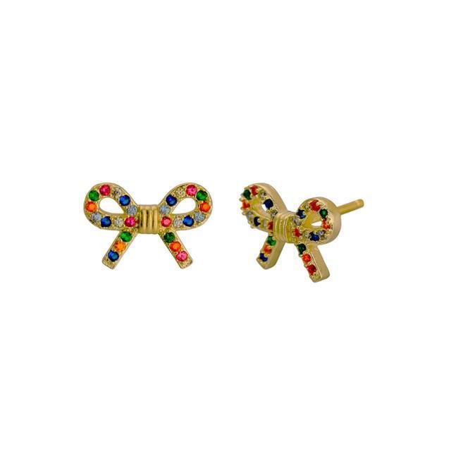 BRINCO FORTUNATO LAÇO CRAVEJADO ZIRCÔNIAS MULTICOLOR NO BRUTO