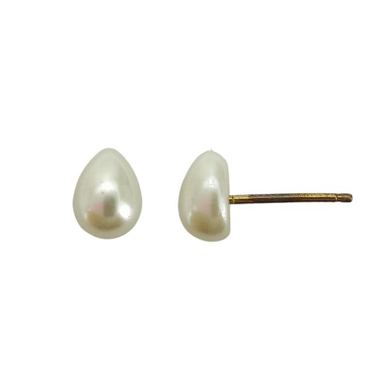 BRINCO FORTUNATO GOTA DE PÉROLA 6X8MM NO BRUTO