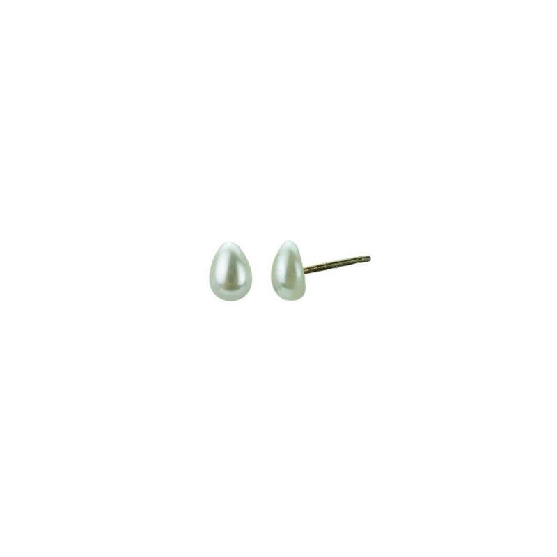 BRINCO FORTUNATO GOTA DE PÉROLA 5X7MM NO BRUTO
