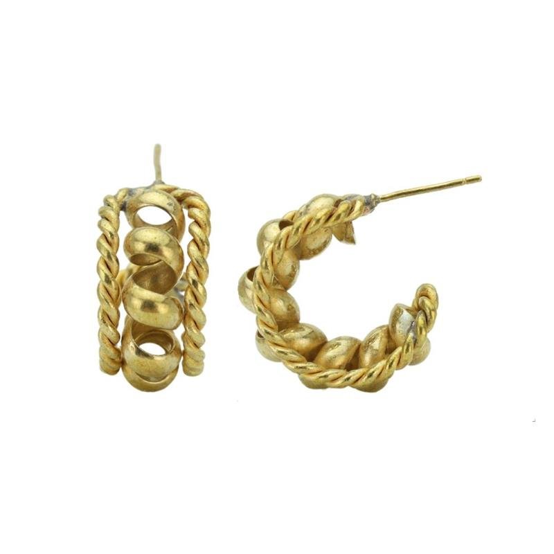 BRINCO FORTUNATO ARGOLA TORCIDA COM ESPIRAL 20MM NO BRUTO