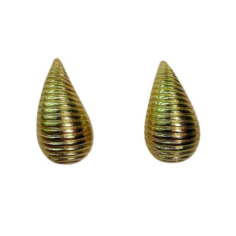 BRINCO FORTUNATO GOTA CURVA 27MM ABAULADA LISTRADA NO BRUTO