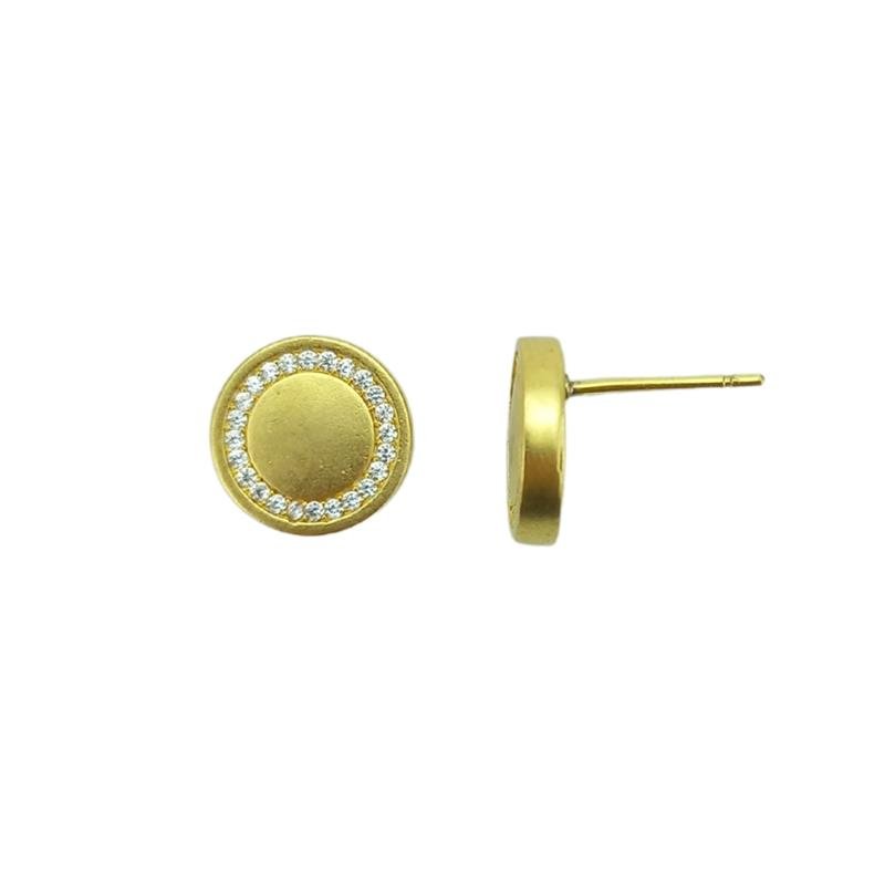 BRINCO FORTUNATO REDONDO 11MM CRAVEJADO CRISTAL NO BRUTO