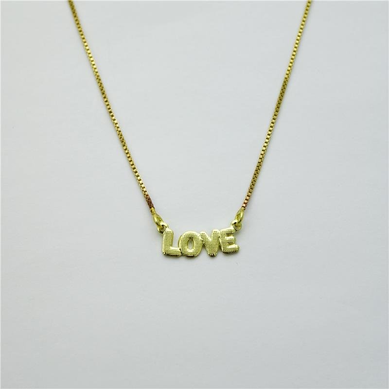 COLAR FORTUNATO VENEZIANA COM PINGENTE LOVE NO BRUTO