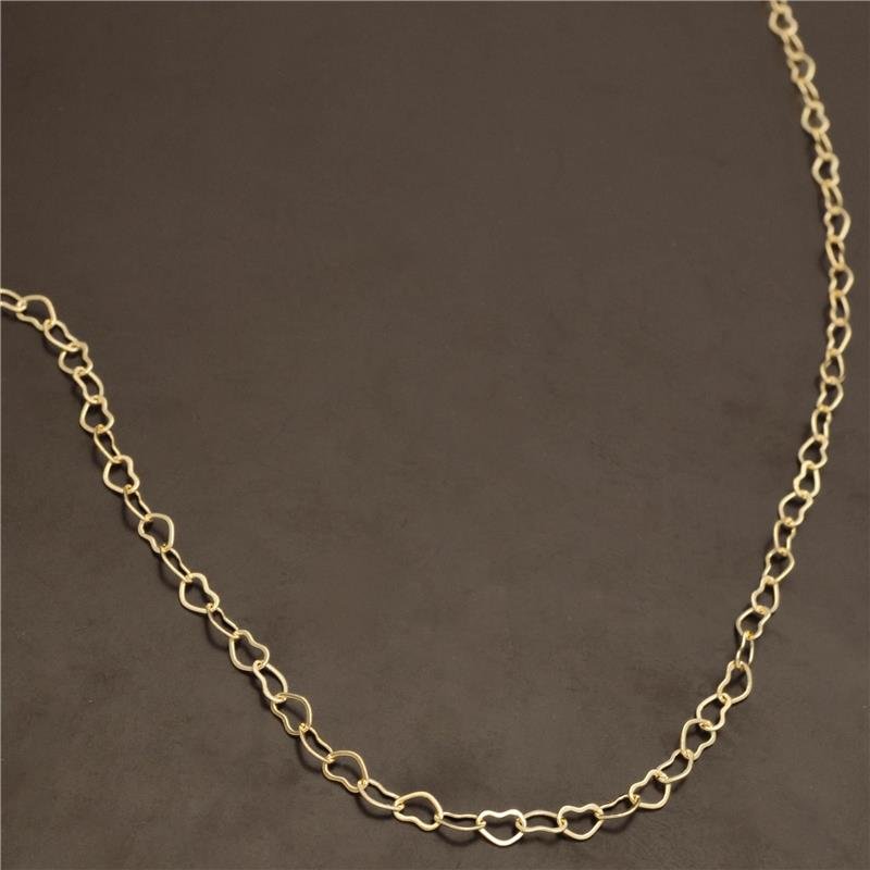 COLAR FORTUNATO ELOS DE CORAÇÃO 4MM NO BRUTO