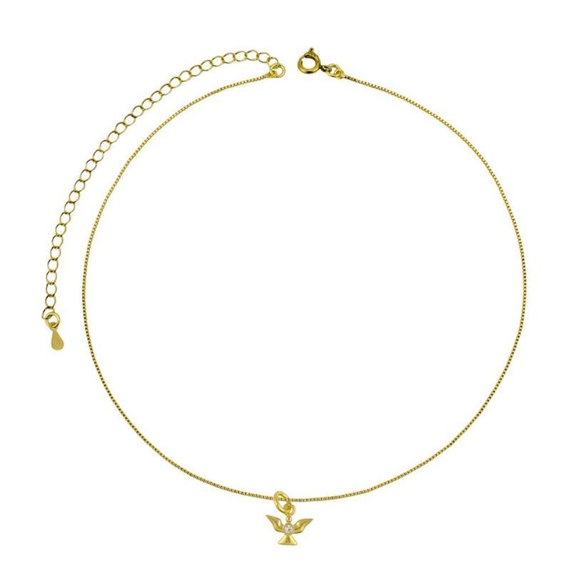COLAR FORTUNATO CHOKER VENEZIANA COM PINGENTE ESPÍRITO SANTO NO BRUTO