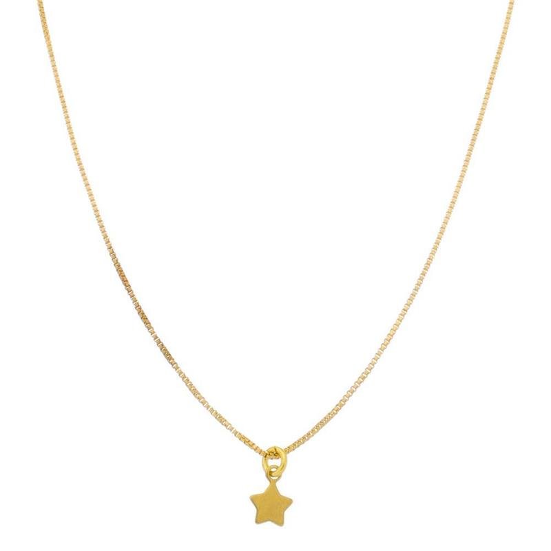 COLAR FORTUNATO VENEZIANA COM CHAPINHA DE ESTRELA NO BRUTO