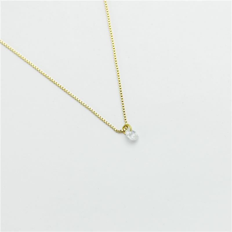 COLAR FORTUNATO VENEZIANA COM ZIRCÔNIA 5MM CRISTAL NO BRUTO