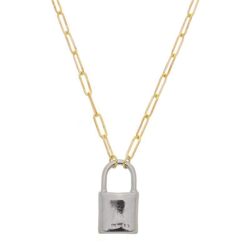 COLAR FORTUNATO CARTIER ELOS LONGOS COM CADEADO NO BRUTO