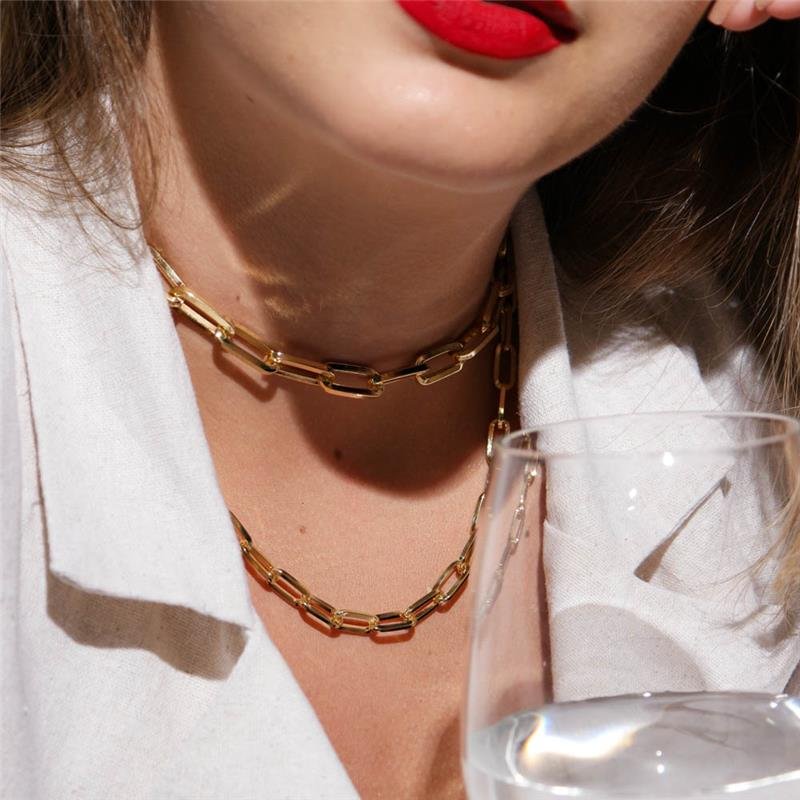 COLAR CHOKER FORTUNATO CARTIER 6MM NO BRUTO