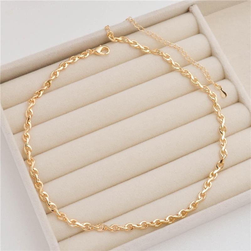 COLAR CHOKER FORTUNATO CORRENTE 1X1 ELOS TORCIDOS NO BRUTO