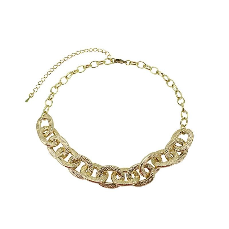 COLAR CHOKER FORTUNATO ELOS OVAIS 6MM E DIAMANTADOS 16MM NO BRUTO