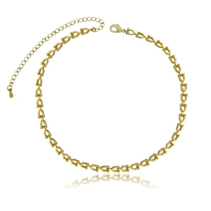 COLAR CHOKER FORTUNATO ELOS 5MM COM ESFERAS NO BRUTO