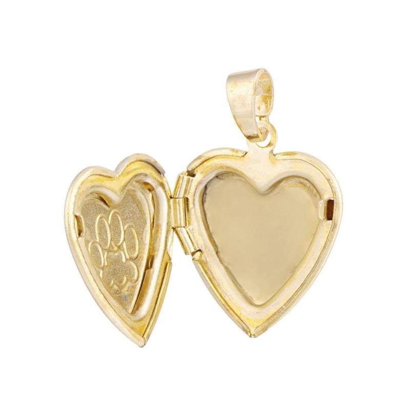 PINGENTE FORTUNATO RELICÁRIO DE CORAÇÃO COM PATINHA NO BRUTO