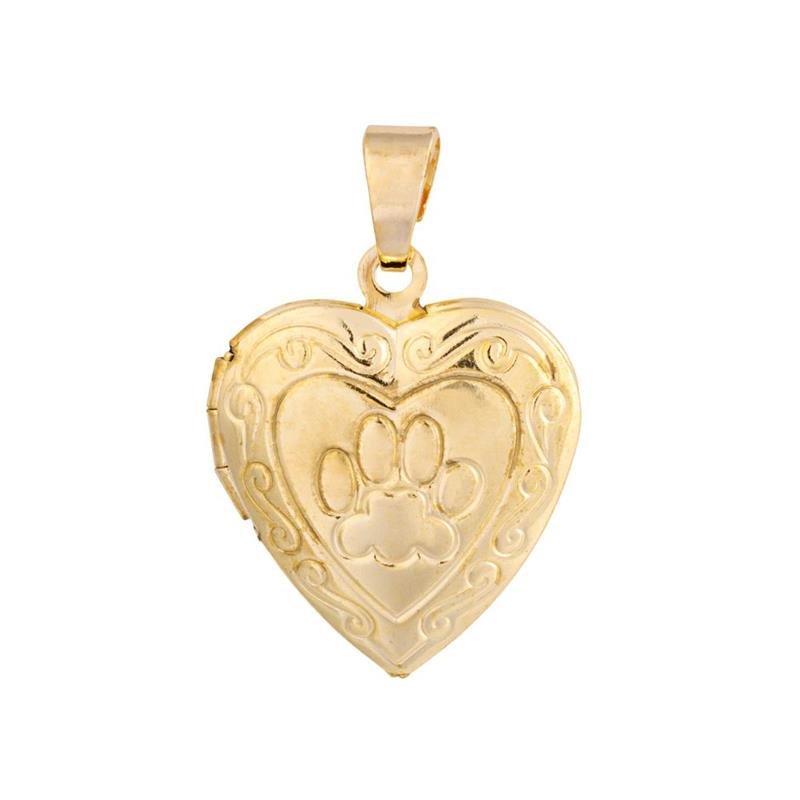 PINGENTE FORTUNATO RELICÁRIO DE CORAÇÃO COM PATINHA NO BRUTO