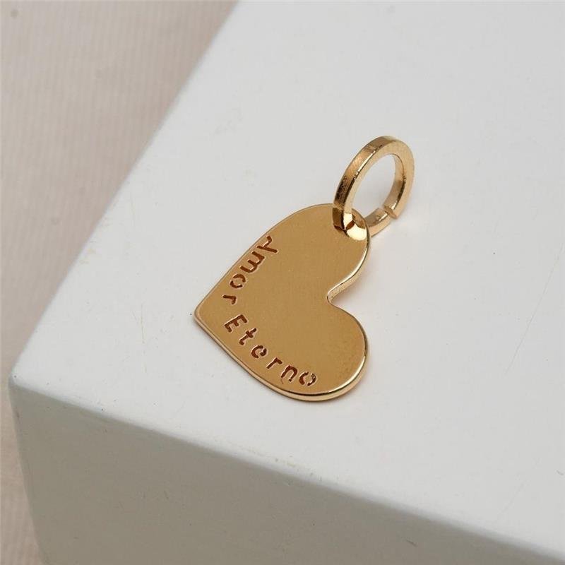 PINGENTE FORTUNATO CORAÇÃO 16X12MM AMOR ETERNO NO BRUTO