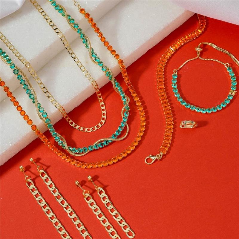 PULSEIRA REGULÁVEL FORTUNATO VENEZIANA COM ZIRCÔNIA 4MM TURMALINA NO BRUTO