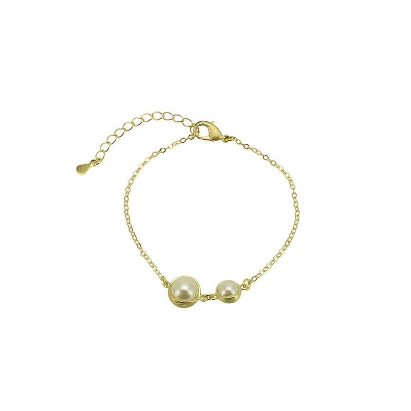 PULSEIRA FORTUNATO CORRENTE AMERICANA COM PÉROLAS 6MM E 8MM NO BRUTO