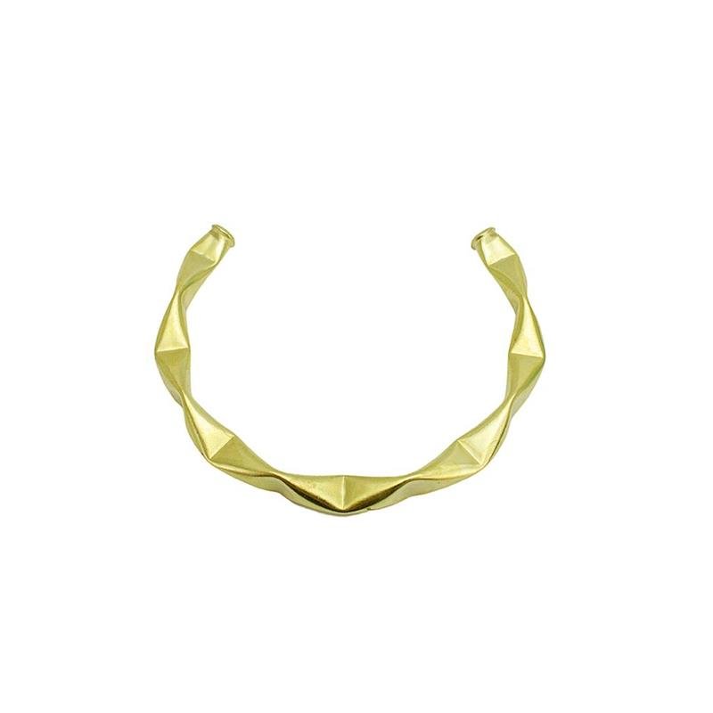 BRACELETE FORTUNATO TUBO 7MM PLISSADO NO BRUTO