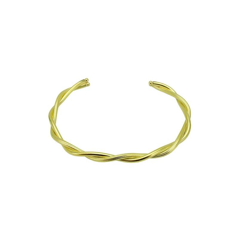BRACELETE FORTUNATO FIO DUPLO TORCIDO 4MM NO BRUTO
