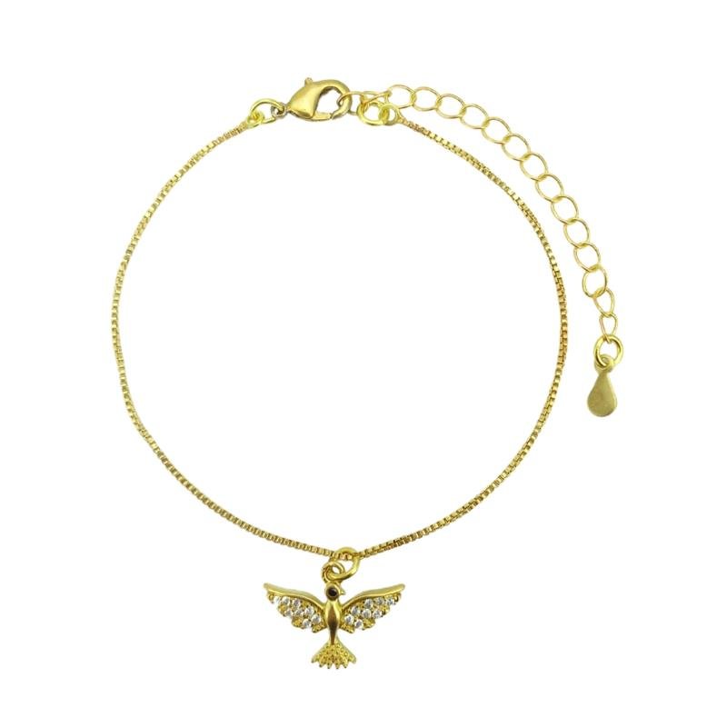 PULSEIRA FORTUNATO VENEZIANA COM ESPIRÍTO SANTO CRAVEJADO CRISTAL NO BRUTO