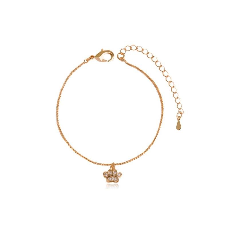 PULSEIRA FORTUNATO VENEZIANA REDONDA COM PATA CRAVEJADA CRISTAL NO BRUTO