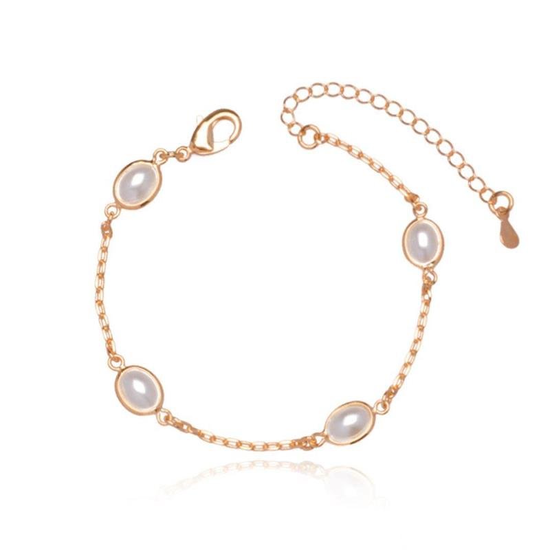 PULSEIRA FORTUNATO CARTIER COM PÉROLAS OVAIS EM ARO NO BRUTO