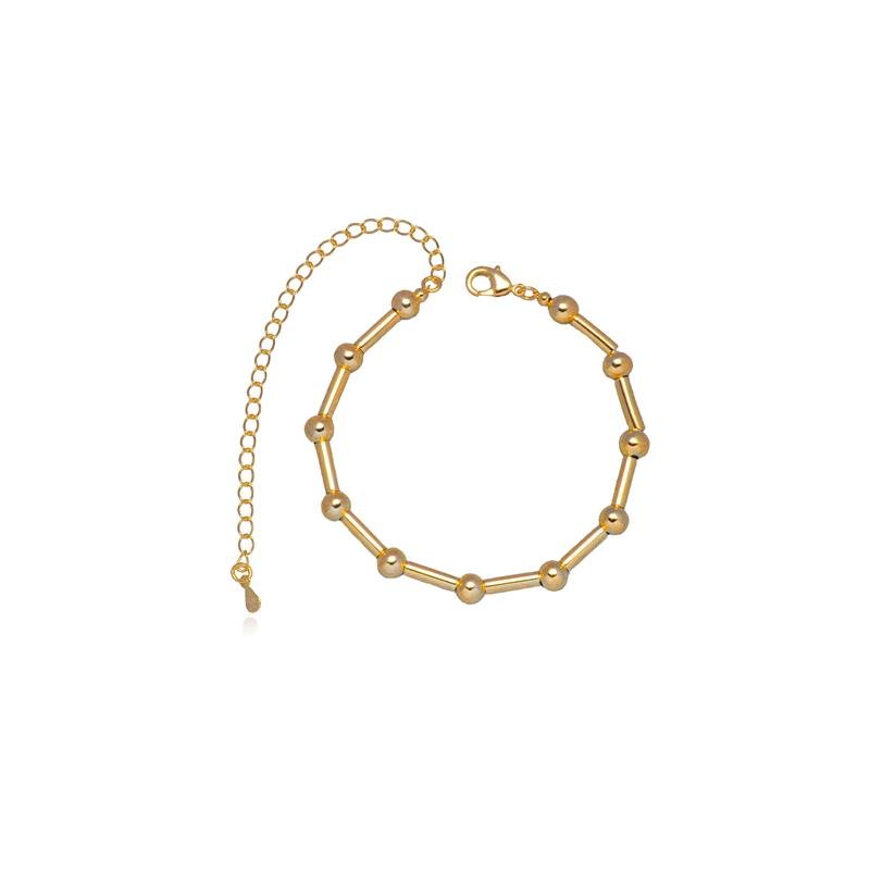 PULSEIRA FORTUNATO COM CANUTILHOS E ESFERAS 6MM NO BRUTO