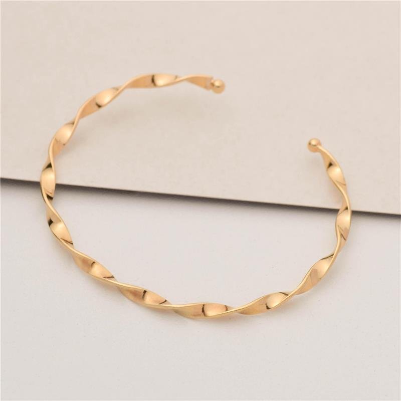 BRACELETE FORTUNATO CHAPA TORCIDA 3MM NO BRUTO